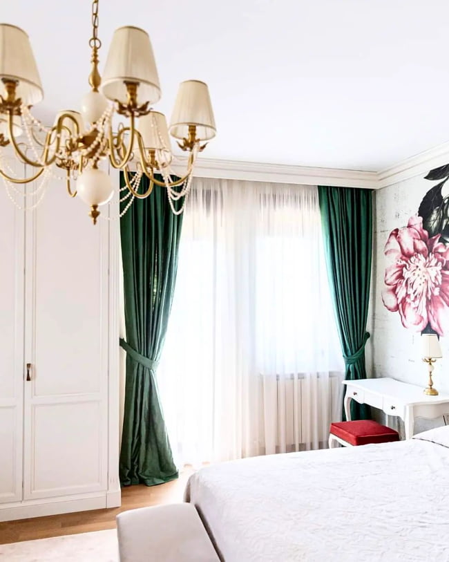 Bedroom Silk Curtain